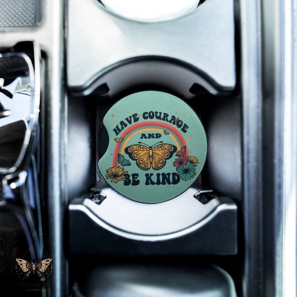 Have Courage 🦋 Car Coasters | Car Accessories - Picture 3 of 12